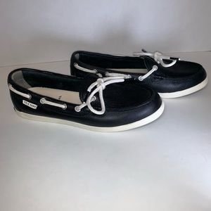 Cole Haan Womens Nantucket Boat Shoes Size 6  Blk